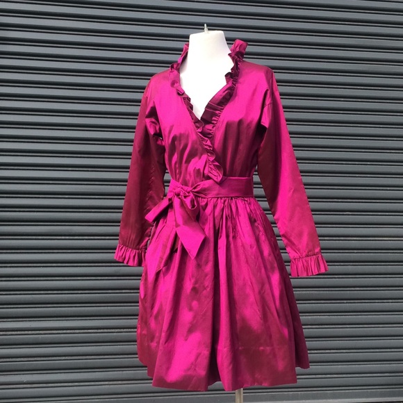 Catherine Regehr Silk Taffeta Retro Cocktail Dress - Picture 2 of 14